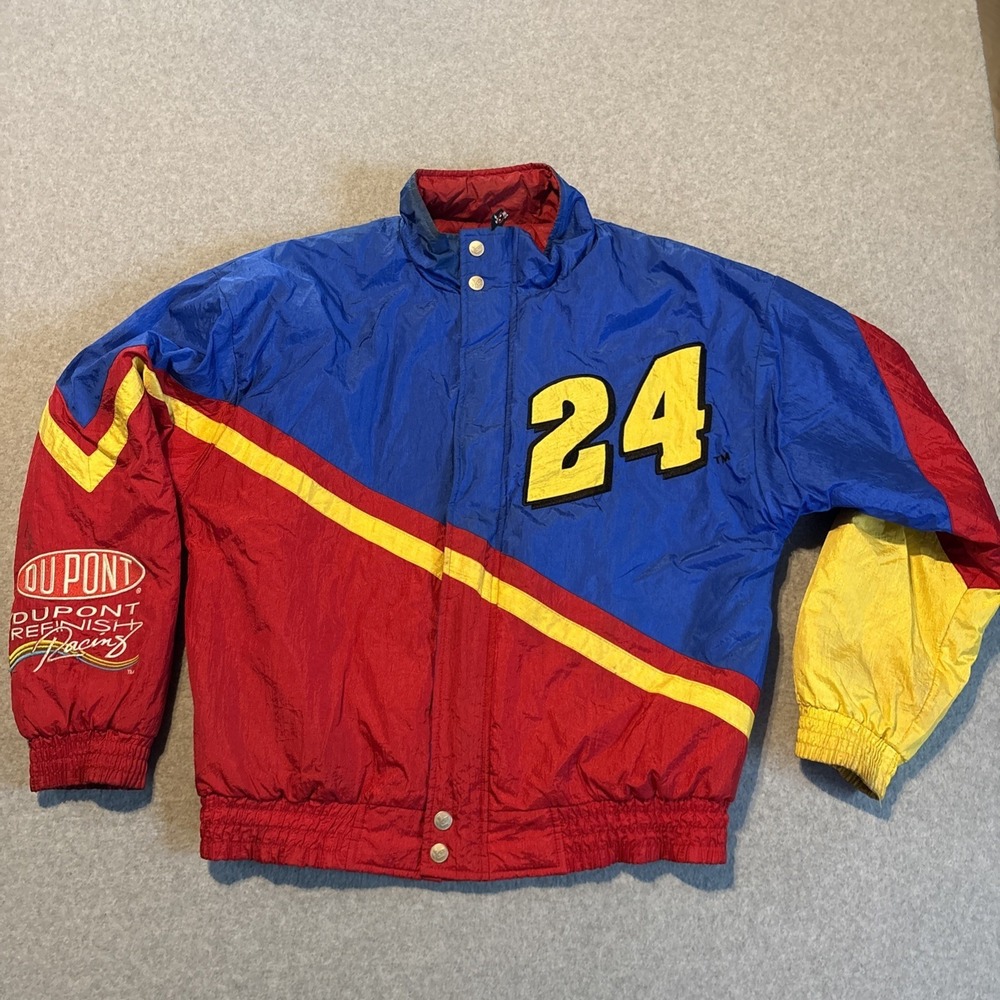 Vintage Jeff Gordon Jacket Mens M NASCAR Racing‎ Chase Authentics 90s 100% Nylon